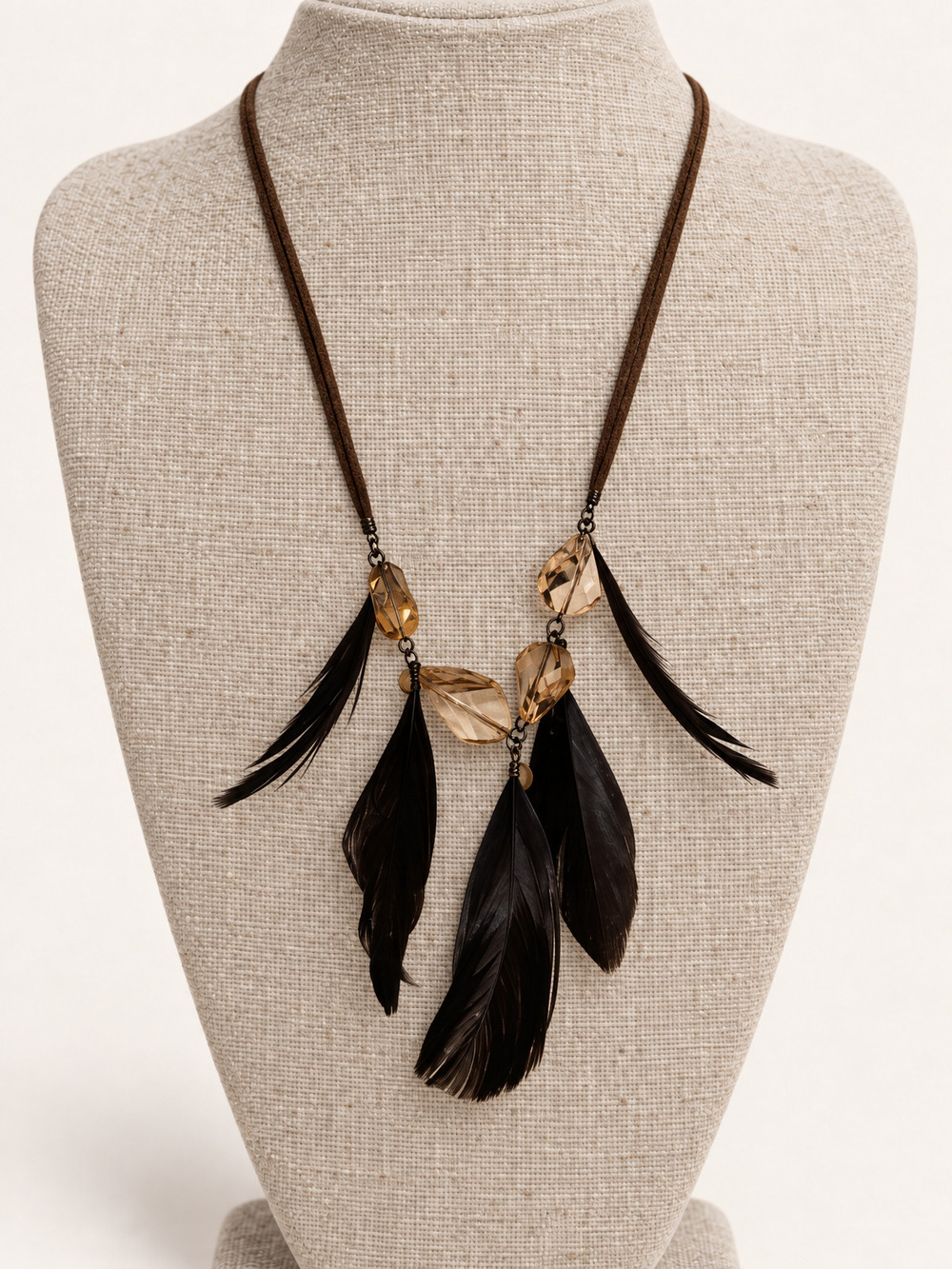 βοΈ Feather Necklace | Boho Chic | Black and Brown π